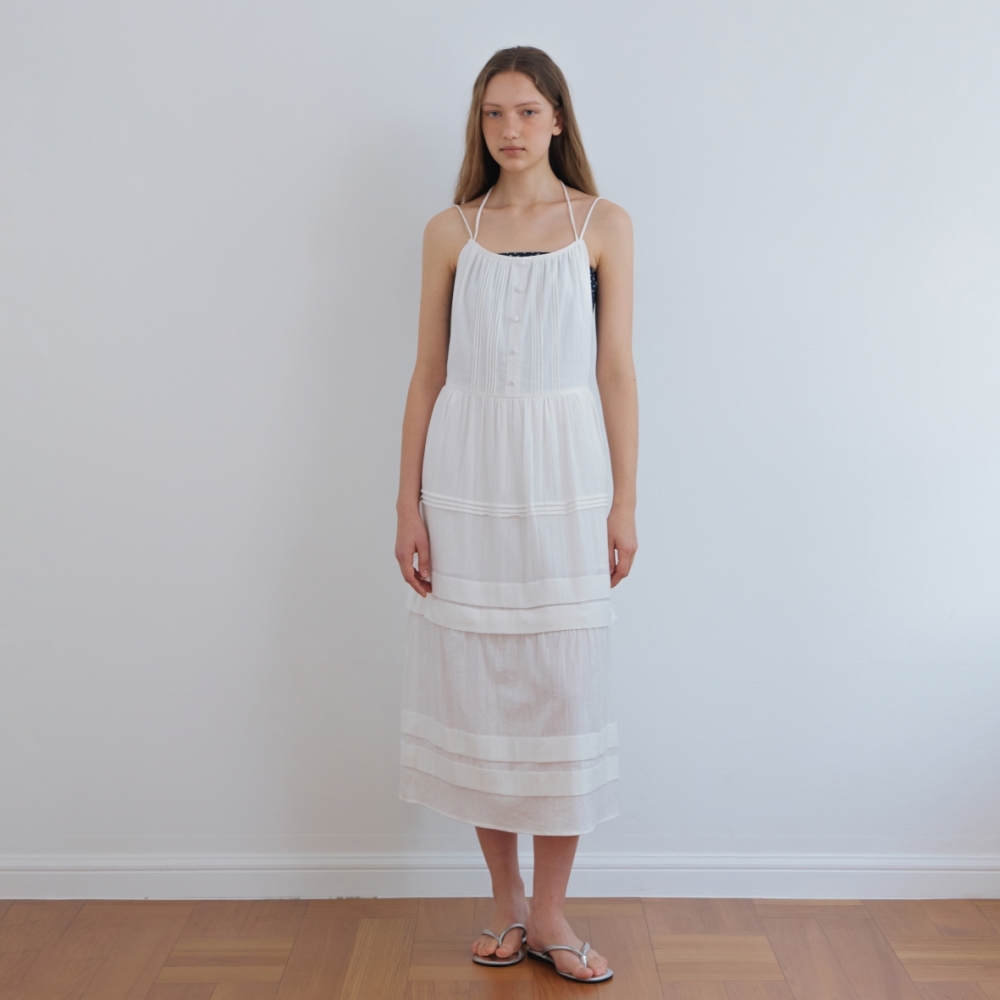 [어나우트] DETACHABLE COTTON MAXI DRESS IVORY - 상세 이미지 4