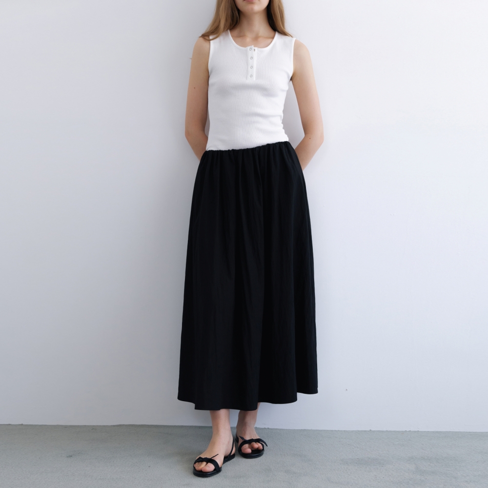 [어나우트] MAXI FULL SKIRT BLACK - 상세 이미지 2