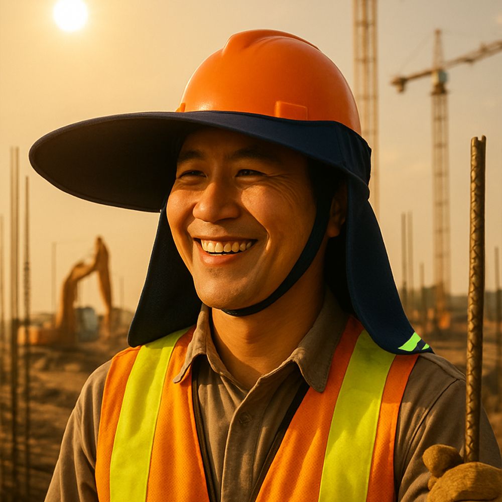 안전모 햇빛가리개 안전모 썬캡 햇빛차단 그늘막 차양막