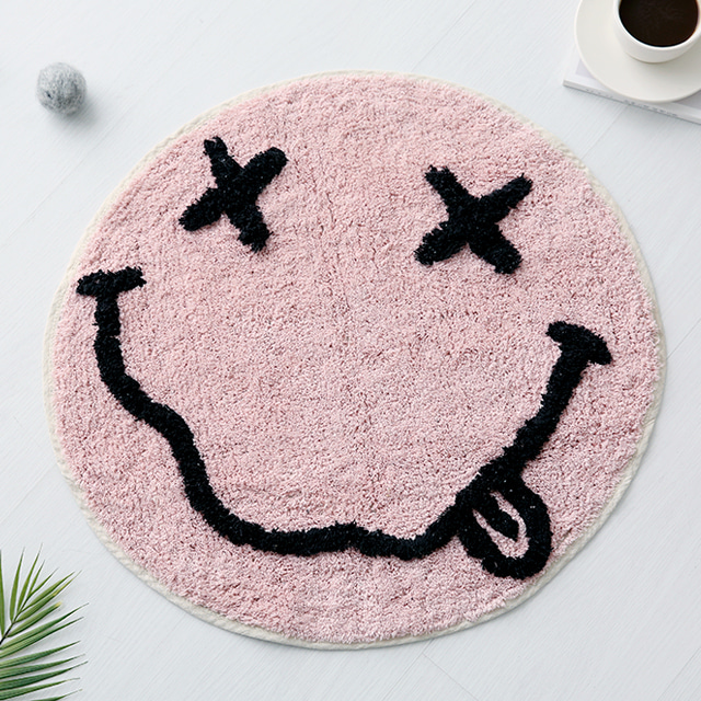 LAUF 스마일 러그 60cm 엑스 옐로우 7342.8585, 60x0.5cm