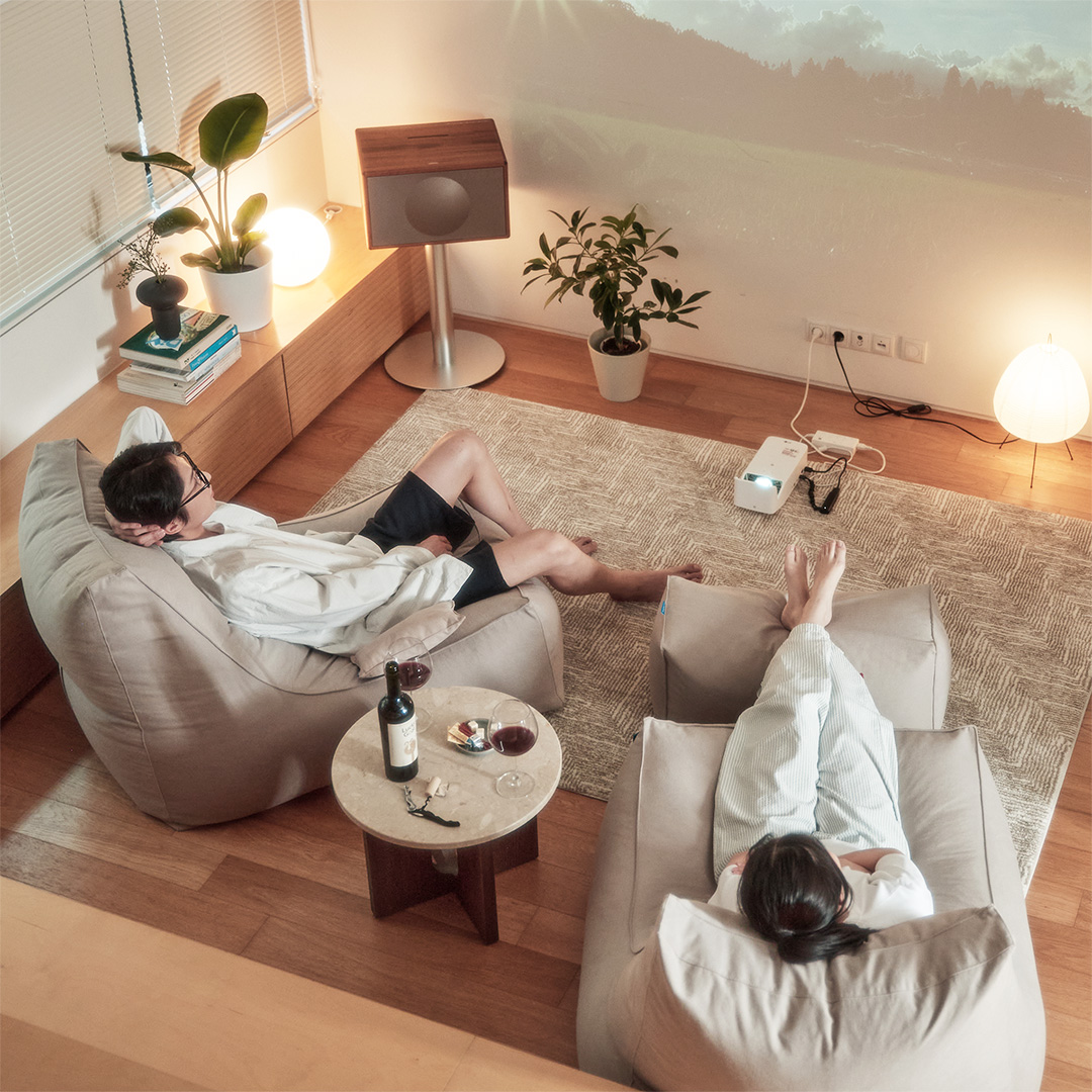 폴리몰리 607C 1인용 대형 코튼 빈백 소파 순면, 풋스툴 세트 (메시속커버,선택안함)