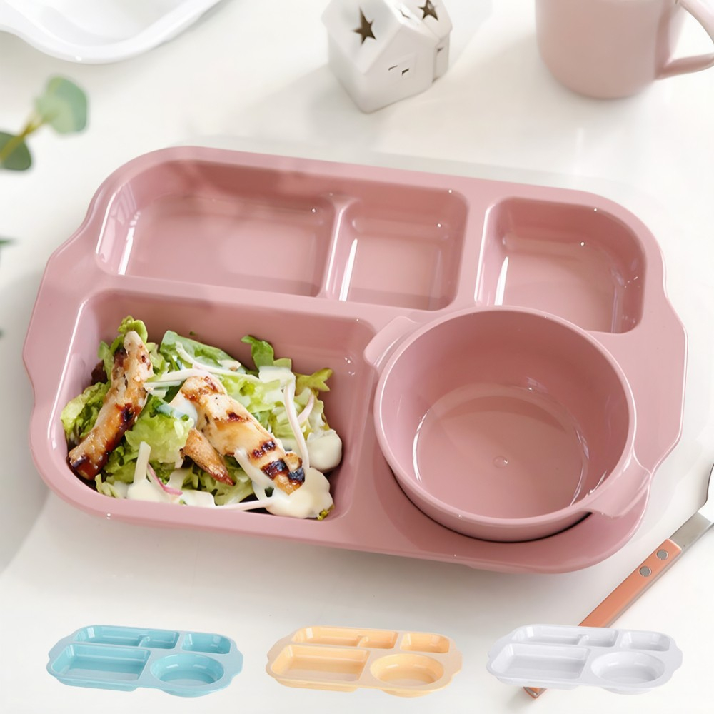 가벼운 5찬 국그릇 식판 플라스틱 식세기 전자레인지 어린이 성인 다이어트 식단 캠핑