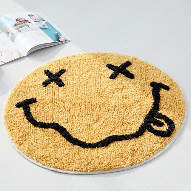 LAUF 스마일 러그 60cm 엑스 옐로우 7342.8585, 60x0.5cm