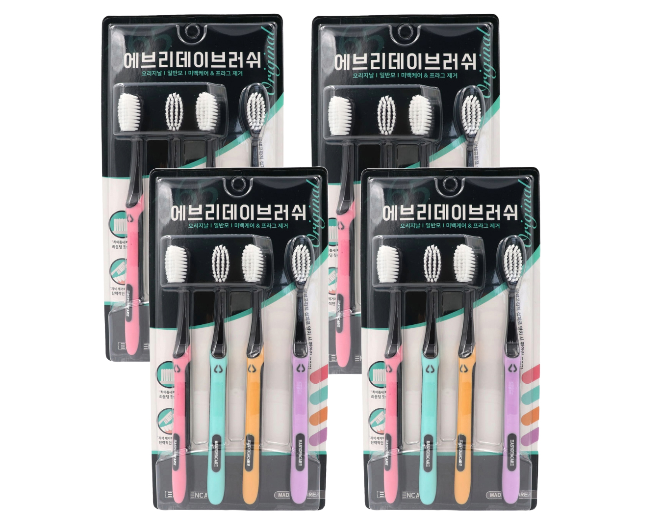 이지덴케어 365에브리데이 부드러운모 칫솔 16개 (4개입 X 4세트) - 메인 이미지