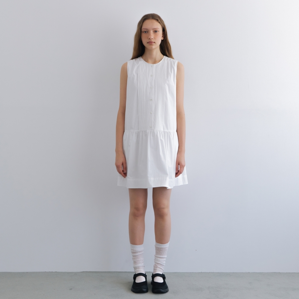 [어나우트] PINTUCK SHIRT DRESS WHITE - 상세 이미지 5