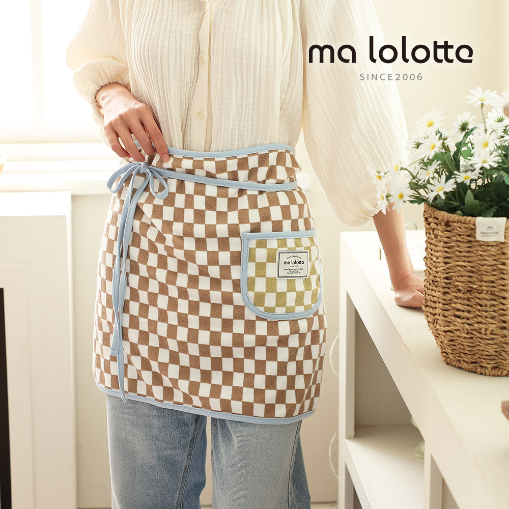 마롤로뜨 테리 체커보드 허리앞치마 주방 타월 수건 어린이집 허리 보육교사 어린이집