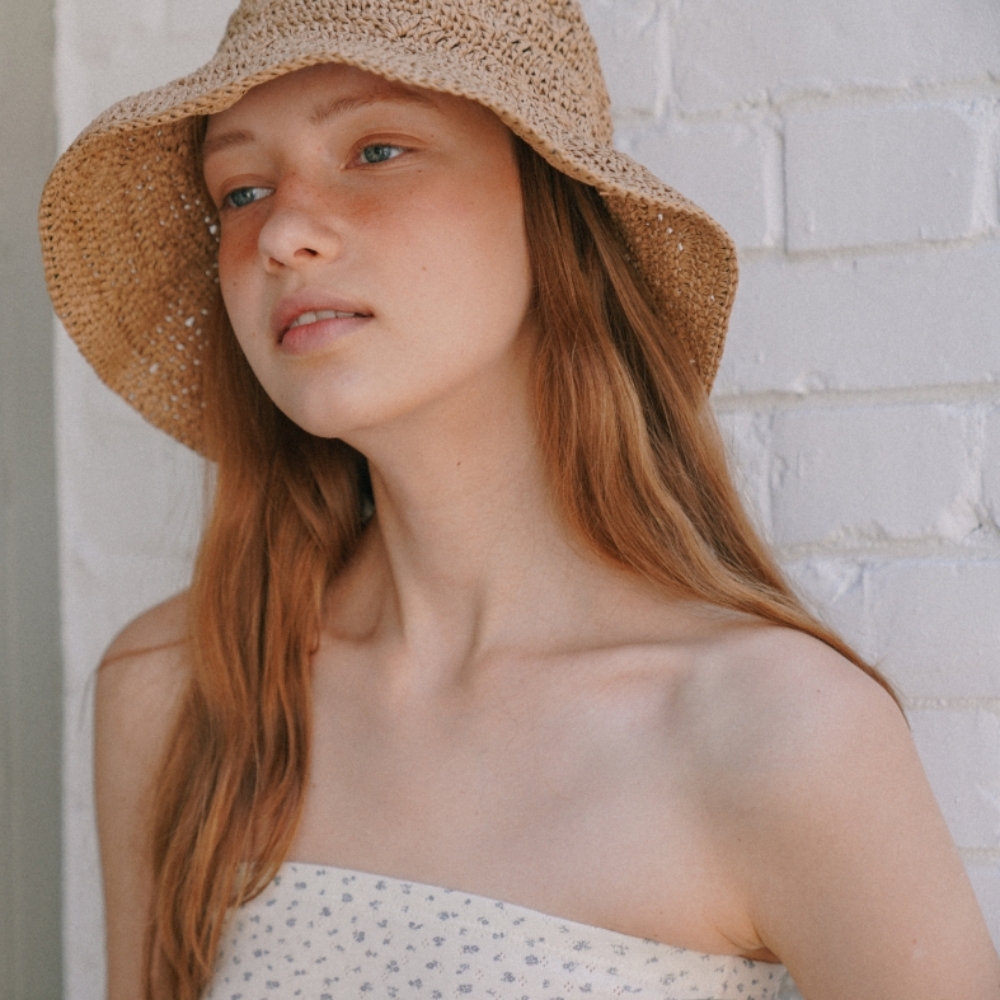 [어나우트] FLORAL TUBE TOP CREAM - 상세 이미지 4