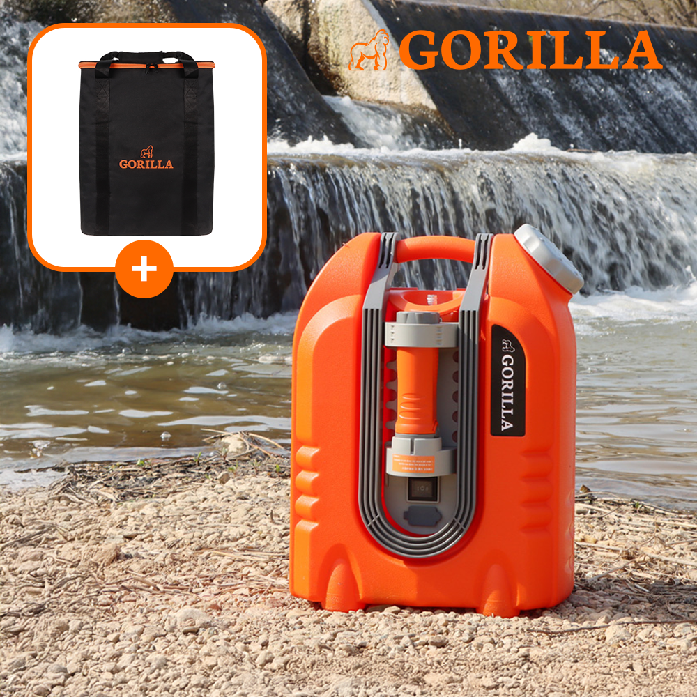 고릴라 휴대용 무선 캠핑 샤워기 야외 간이 이동식 샤워팩 GO12PWB