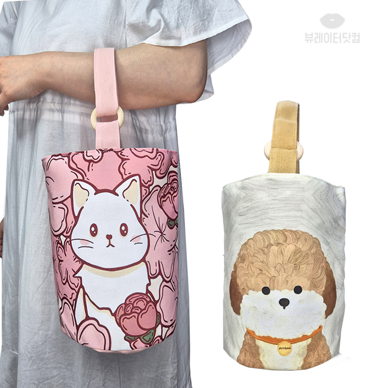 뷰레이터닷컴 하임 미니 캔버스 손가방 손목가방 데일리 토트백 - 메인 이미지