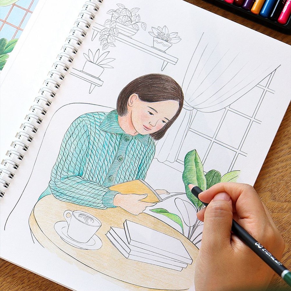 어른 학습지 색칠공부 질문 북 성인 시니어 일기 컬러링 학습지 지금의 나