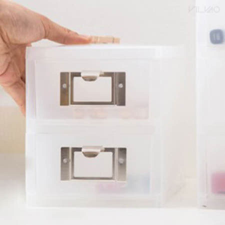 빌바오 다용도 멀티박스 서랍형 미니 2단 사무용품 액세서리 정리