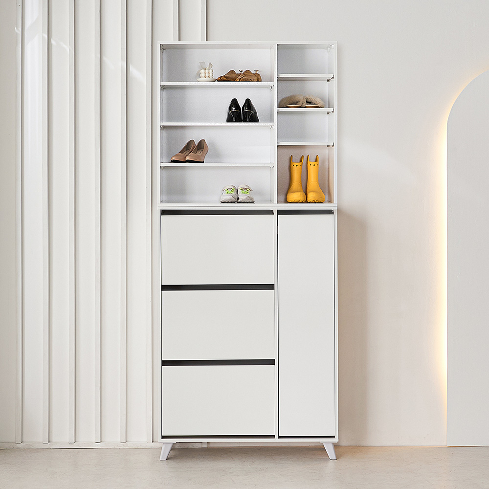 동서가구 아르보 상부서랍 신발장 세트 900 3단 DF926176