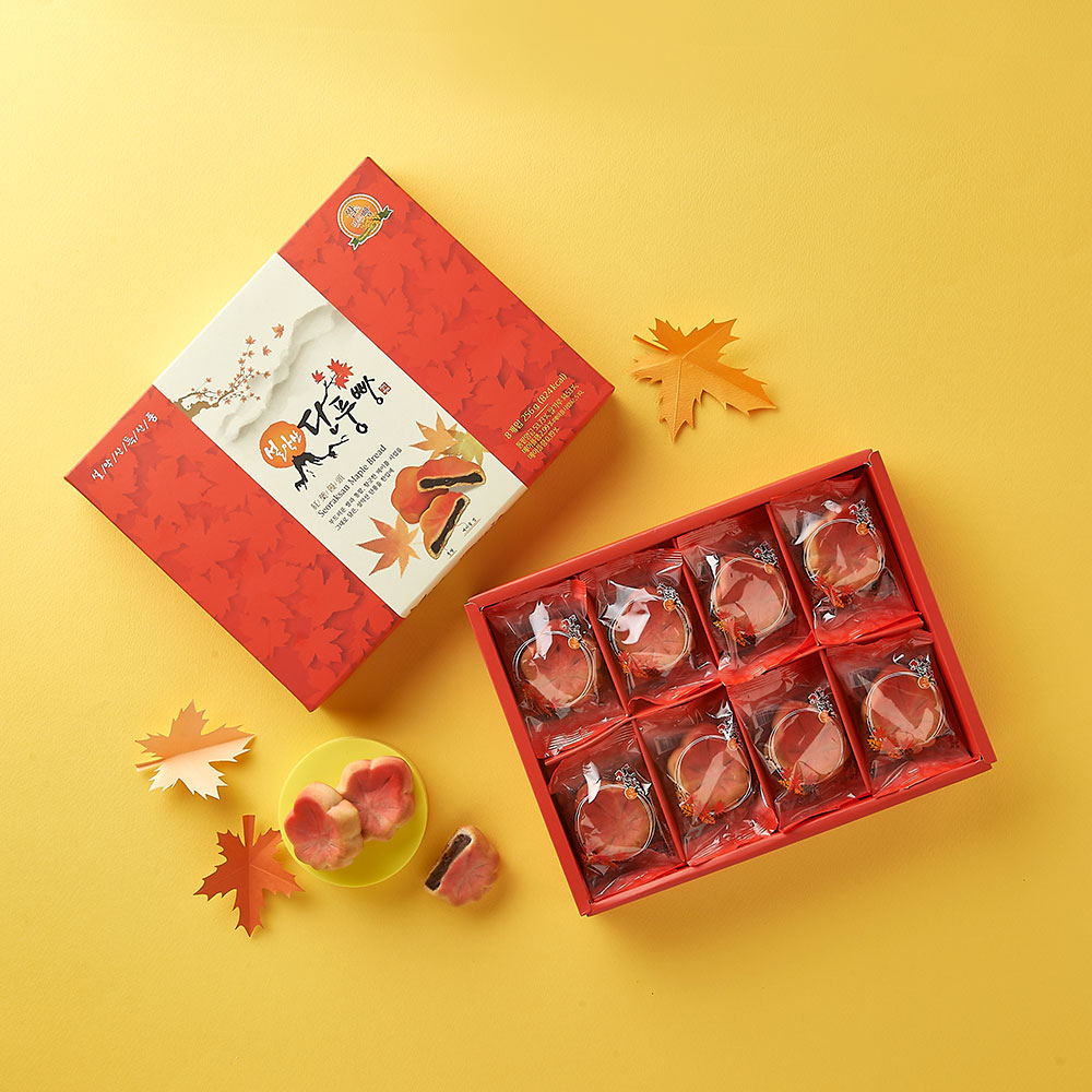 설악산 단풍빵 [8개입] (개별포장) 답례품 이색디저트 빵 택배 간식 선물세트 - 상세 이미지 3