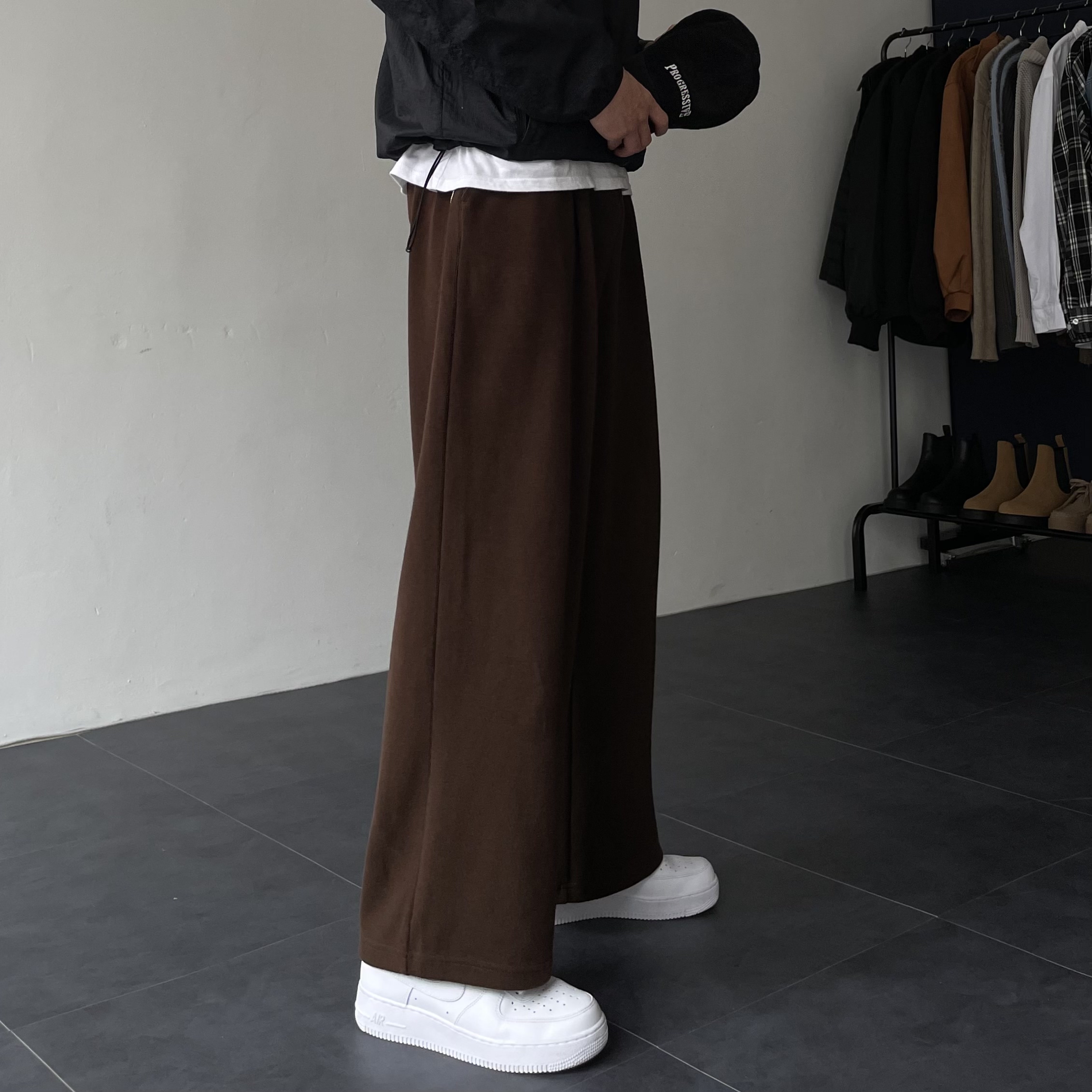 벌룬팬츠 스웻팬츠 남자니트바지 - 상세 이미지 5