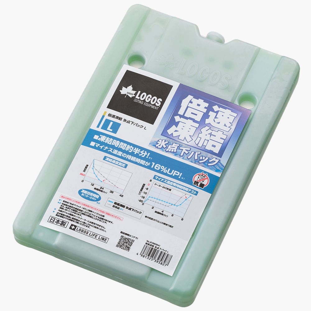 로고스 배속동결 빙점하팩 캠핑 아이스팩 휴대용 투명 L