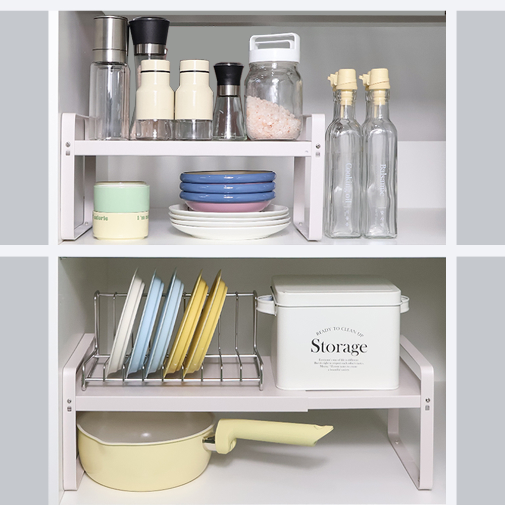 길이조절 싱크대 하부장 상부장 선반 그릇정리대 접시정리 주방정리 낮은형