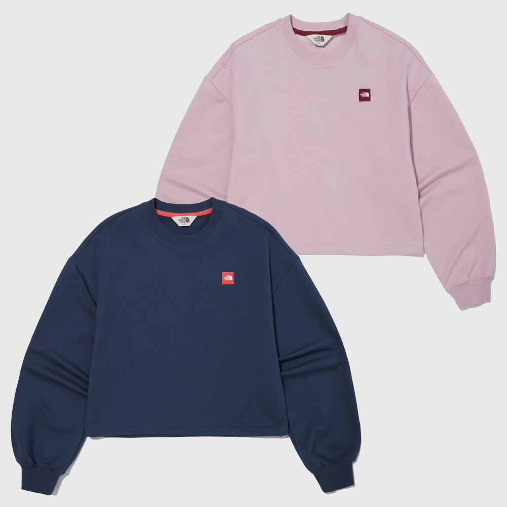 노스페이스 여성 크롭 맨투맨 트레이닝 스웻셔츠 NM5MN30K