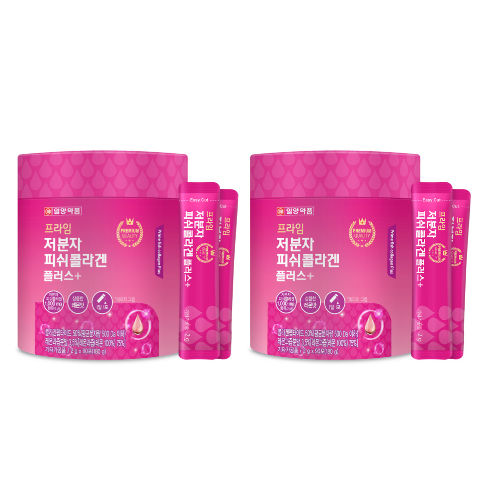 일양약품 프라임 저분자 피쉬콜라겐 플러스 프리미엄 가루 트리펩타이드 2g 90포, 2개 - 상품 이미지