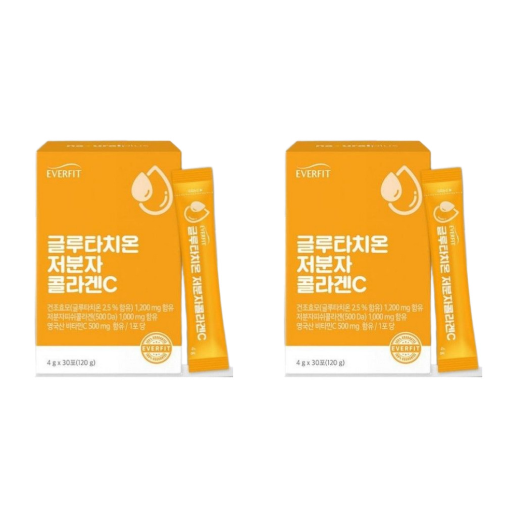 내츄럴플러스 에버핏 글루타치온 저분자 콜라겐 C 슈퍼콜라겐골드 4g 30포, 2개 - 상품 이미지