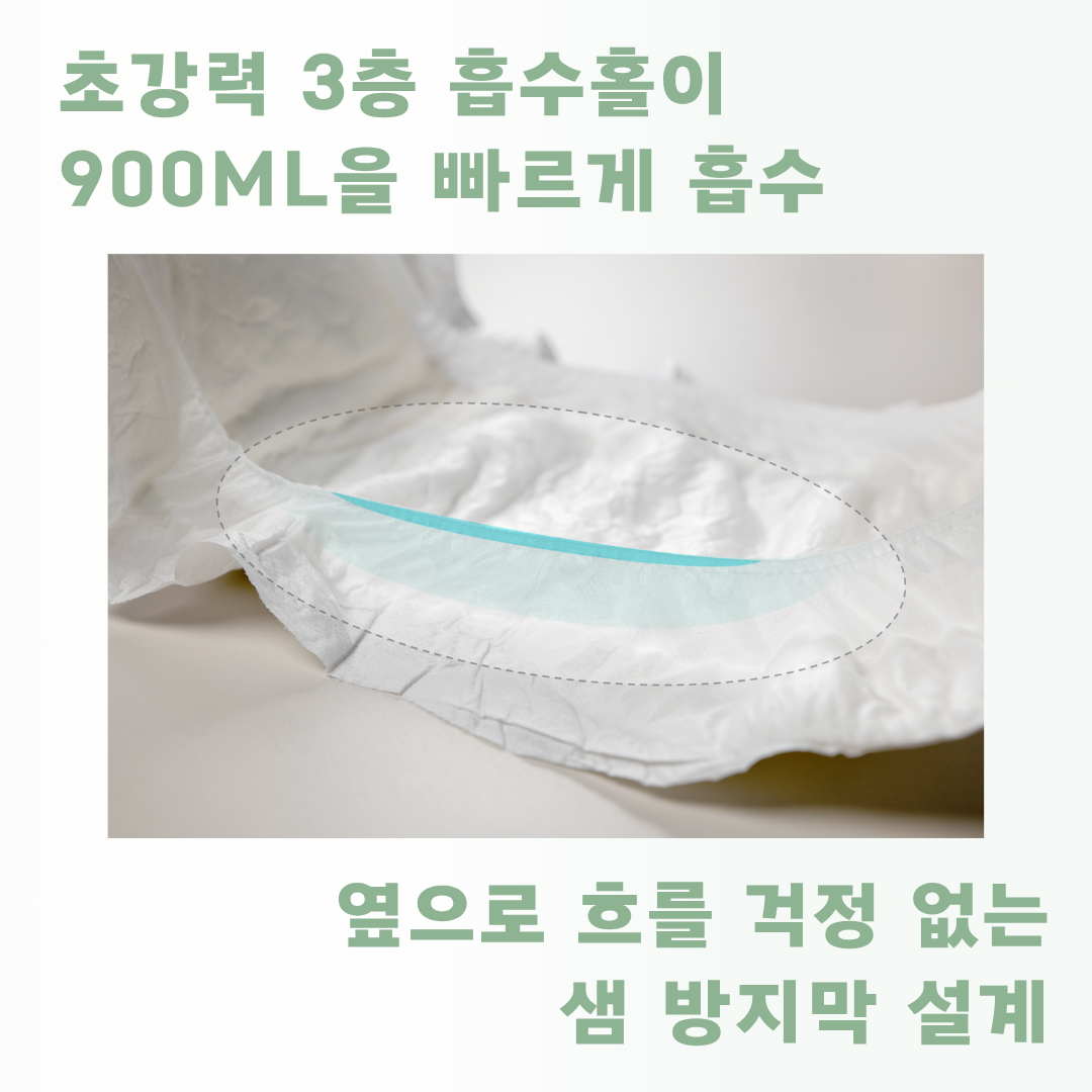 보듬 속기저귀 요실금패드 라운드형 29x56cm, 30개입, 2개 - 상세 이미지 3