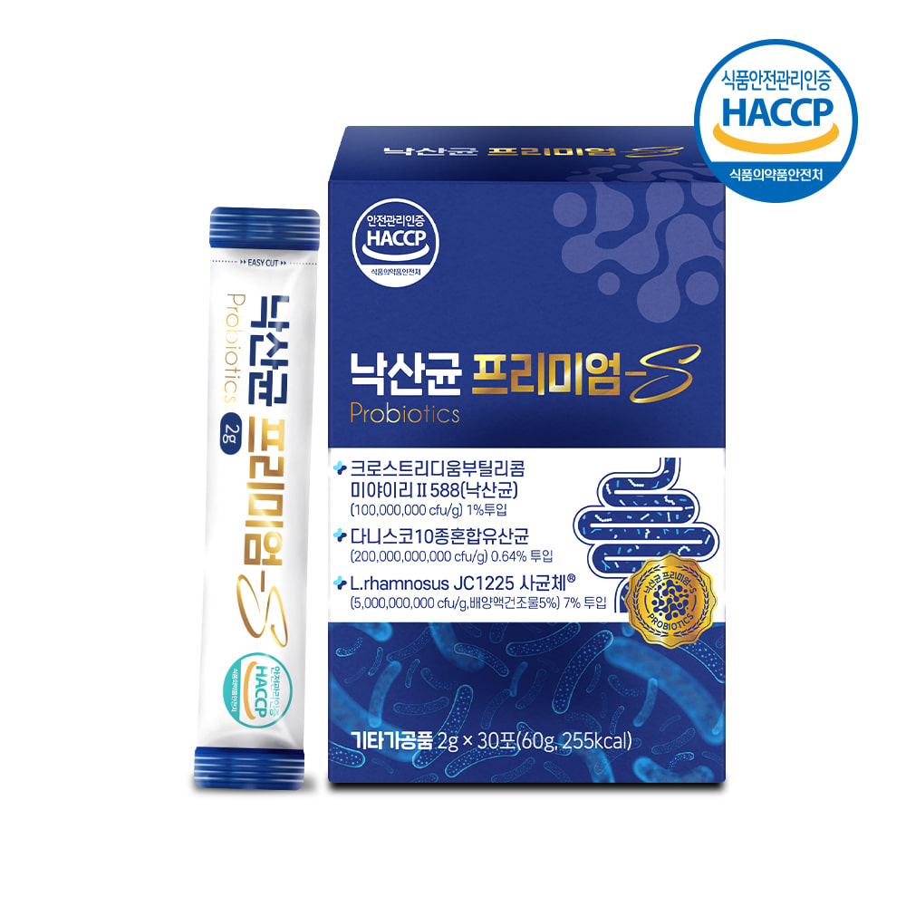 낙산균 프리미엄S 슬림 스타터 유산균 장축 과민 방귀자주 성대장 마스터 30포, 5개 - 상세 이미지 3