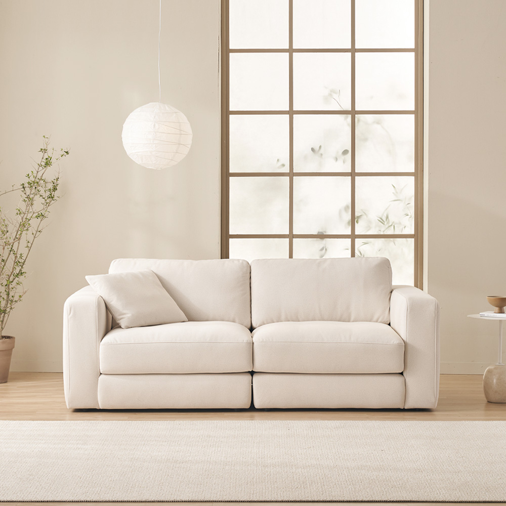 [2026 행사] 케이하우스홀드 무에나 3인 패브릭 소파 국내제작 모던디자인 모듈 구스