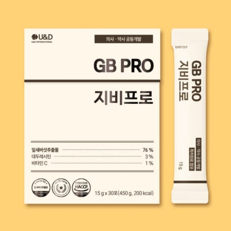 지비프로 GB PRO 잎새버섯고농축 추출물 액상스틱형 1박스(15mlx30포) - 상품 이미지