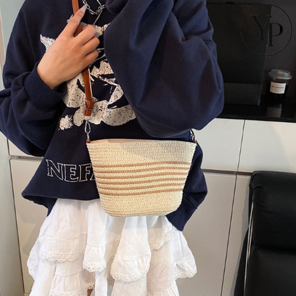 라탄 토트백 여름 미니백 데일리 크로스백 바캉스 휴양지 패션 그물가방