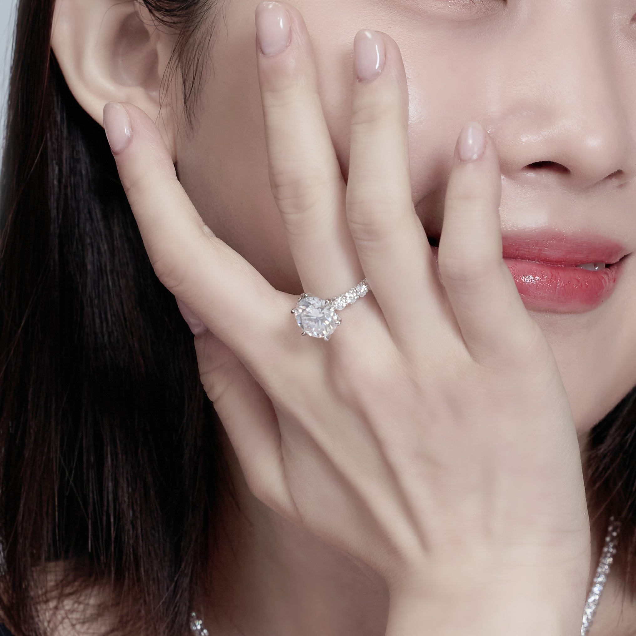 5캐럿 랩다이아 루미네 반지 IGI 랩다이아몬드 D컬러 14k 18k - 상세 이미지 2