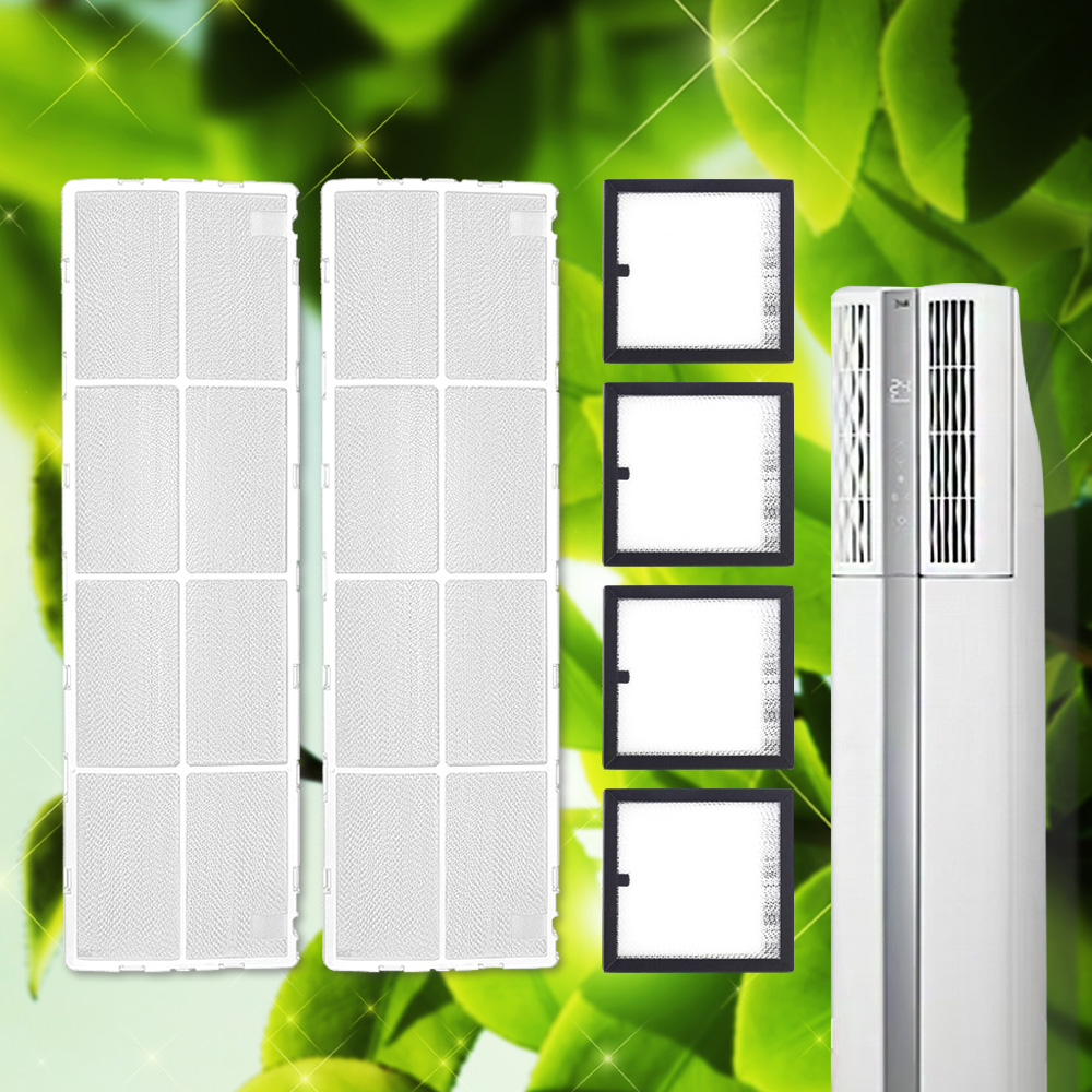 [호환] LG 휘센 듀얼 에어컨 필터 스마트 스탠드형 3306 미니필터4개+초미세먼지플러스 2개 2in1 하우스필터