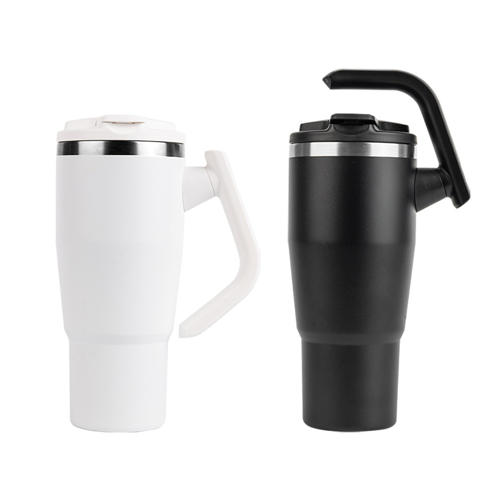 180도 회전 손잡이 빨대 플립스트로 차량용 휴대용 여행용 대용량 텀블러 950ml - 상세 이미지 2