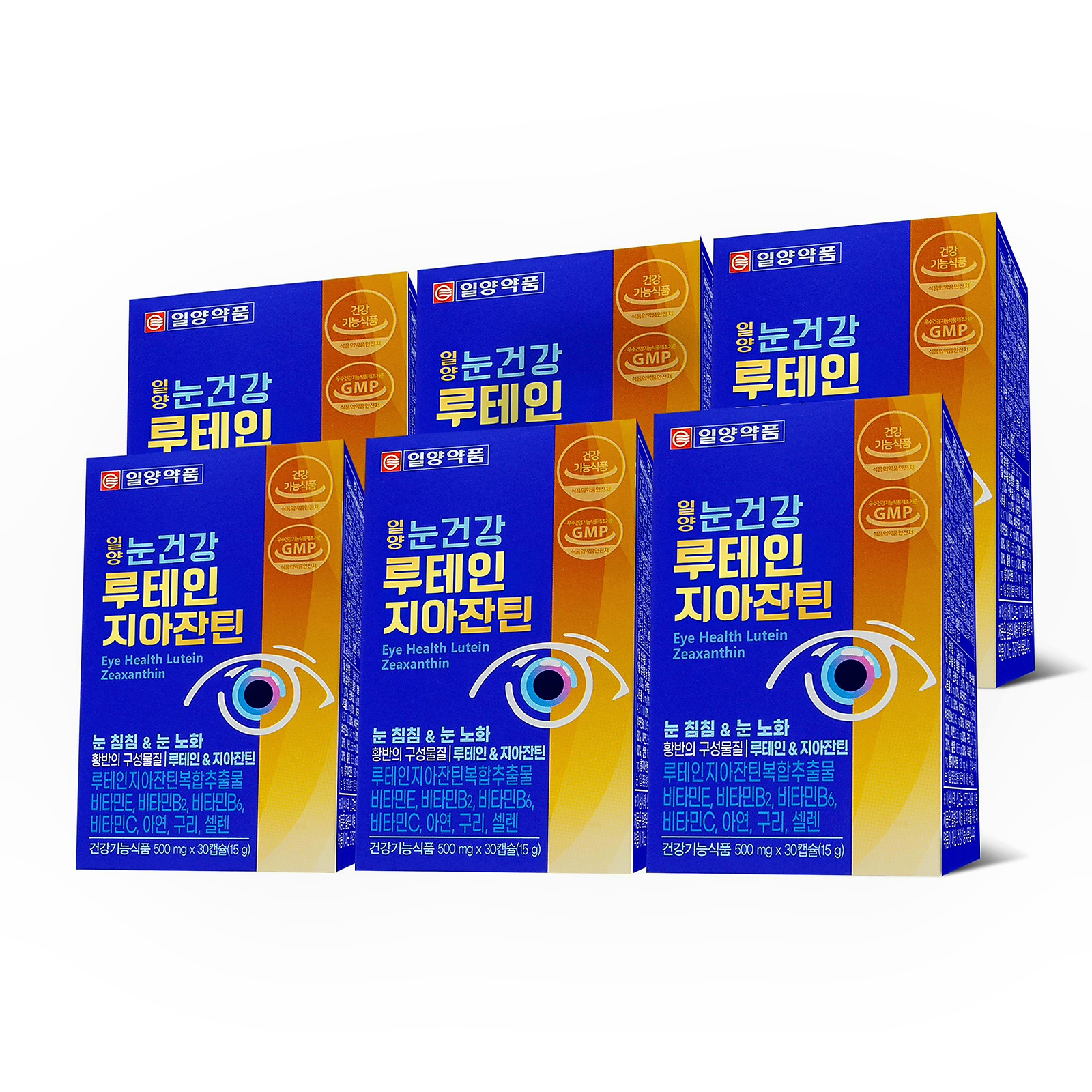 일양약품 눈건강 루테인 지아잔틴 30캡슐 6박스 눈침침 눈노화