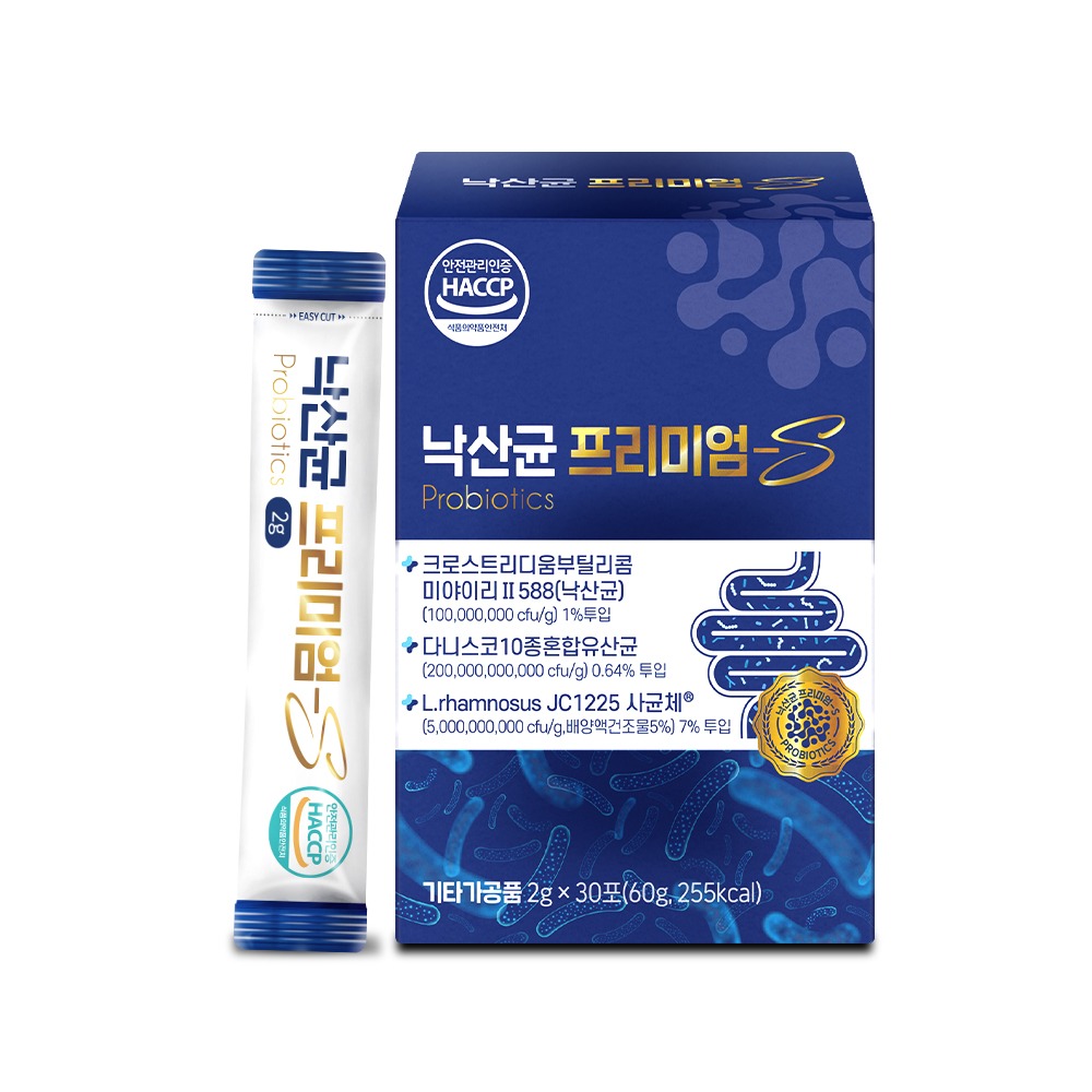 낙산균 프리미엄S 슬림 스타터 유산균 장축 과민 방귀자주 성대장 마스터 30포, 5개 - 상세 이미지 5