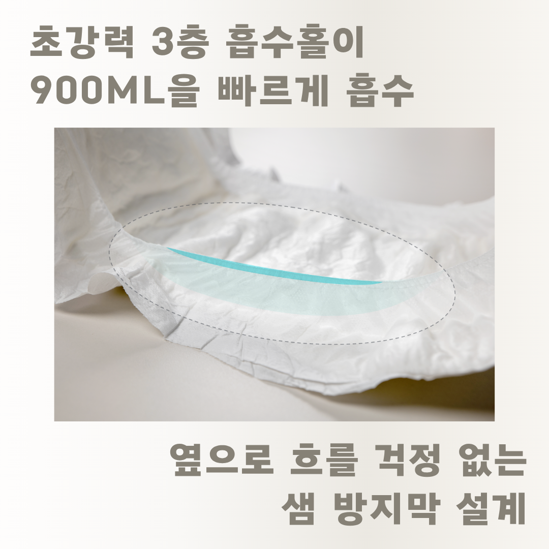 보듬 속기저귀 요실금패드 라운드형 29x56cm, 30개입, 8개 - 상세 이미지 3