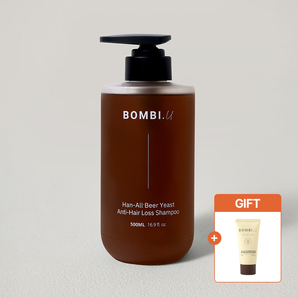 봄비유 한올 맥주효모 바이오틴 지성 카페인 두피케어 탈모 완화 퍼퓸 쿨링 샴푸 500ml