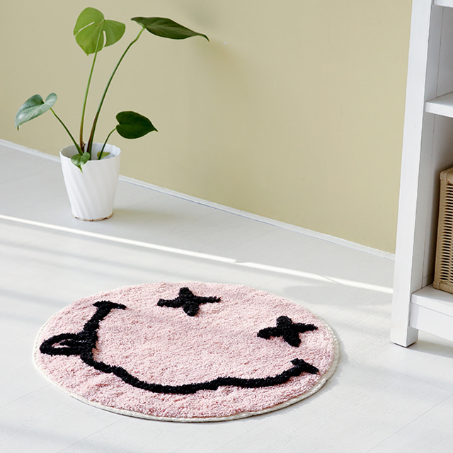 LAUF 스마일 러그 60cm 엑스 옐로우 7342.8585, 60x0.5cm