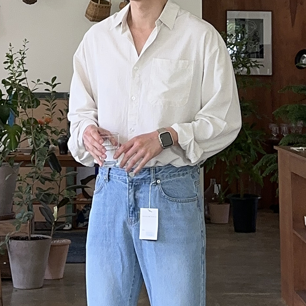 남자 셔츠 오버핏 얇은 쿨 여름 남방 남자린넨셔츠