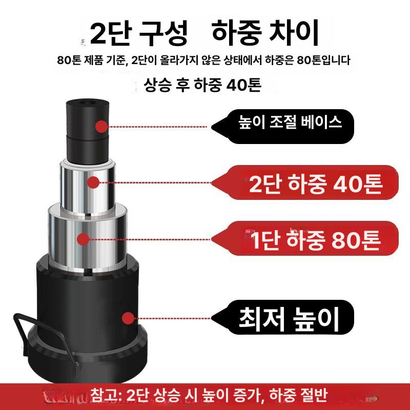 통통이 에어작기 공압잭 80톤 대형차 유압 쟈키 리프트 국표 정품 30톤-두꺼운 직봉 - 상세 이미지 4