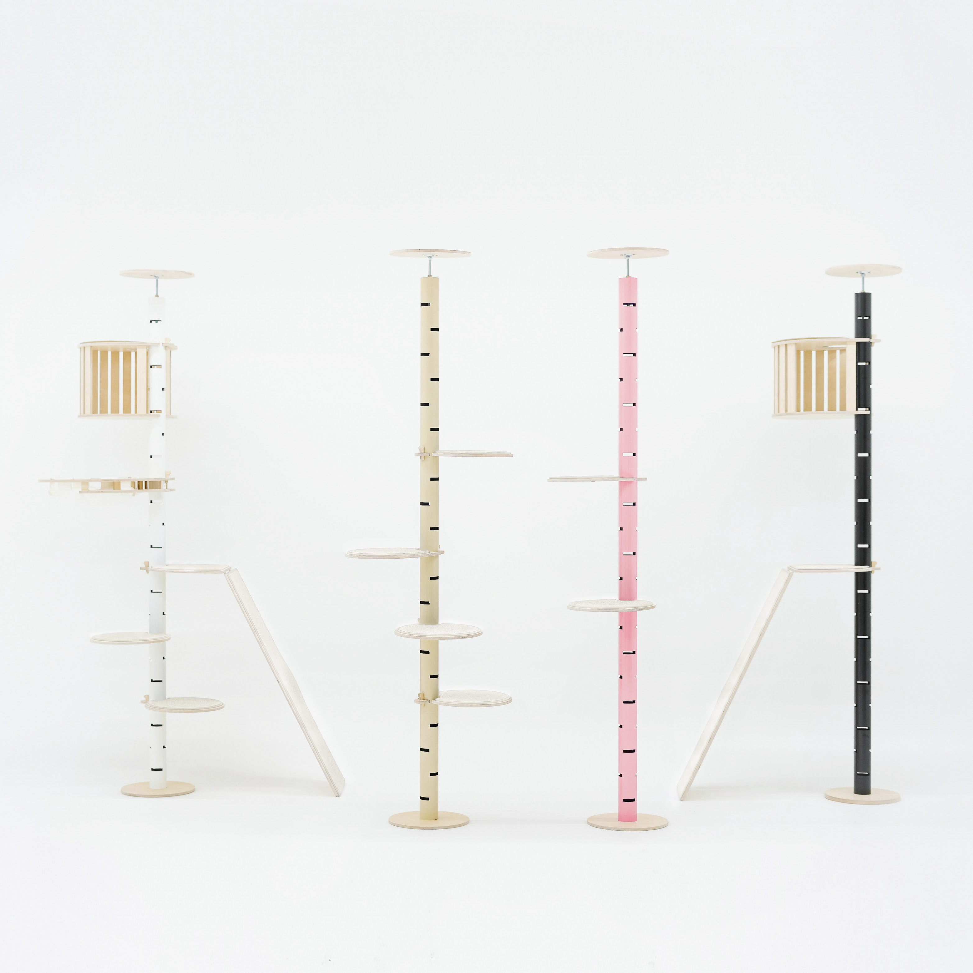 캣돌 파스텔 스틸 원목 캣폴 캣타워 A세트