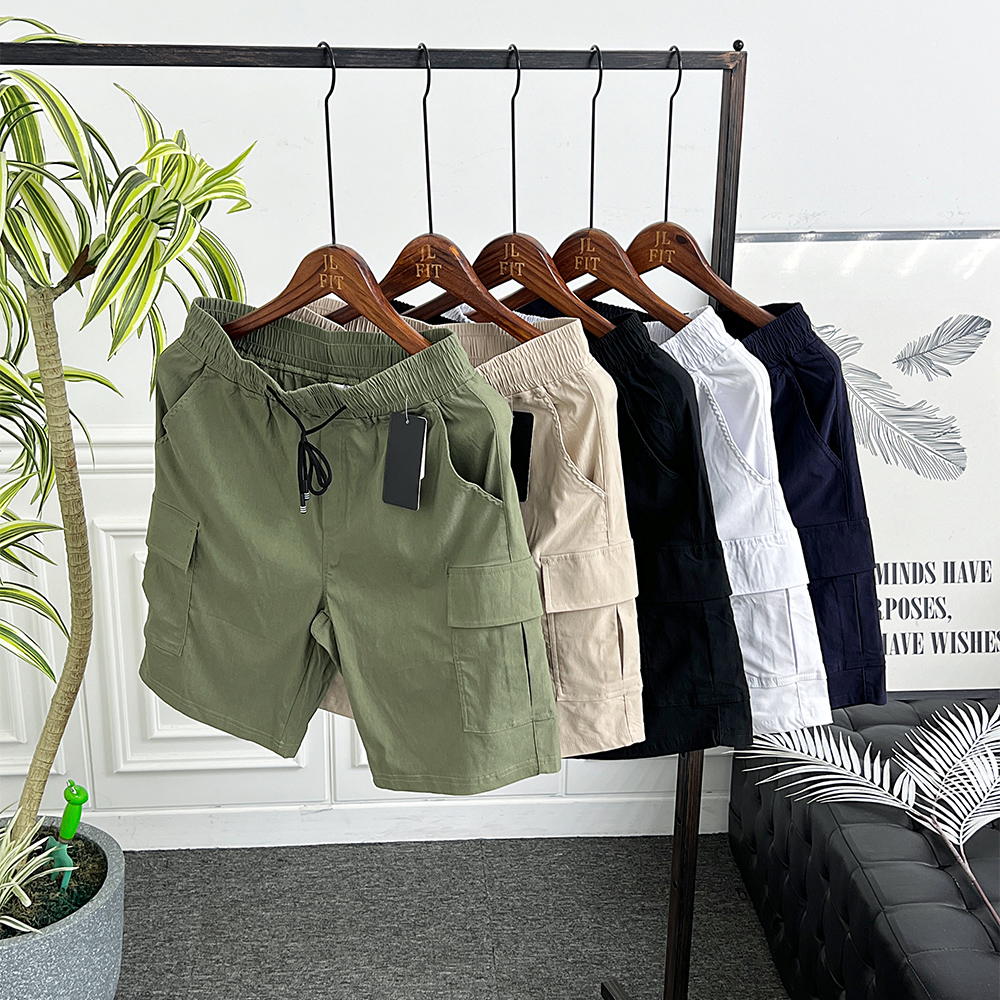 남자 반바지 여름 밴딩 스판 건빵 포켓 5부 카고팬츠