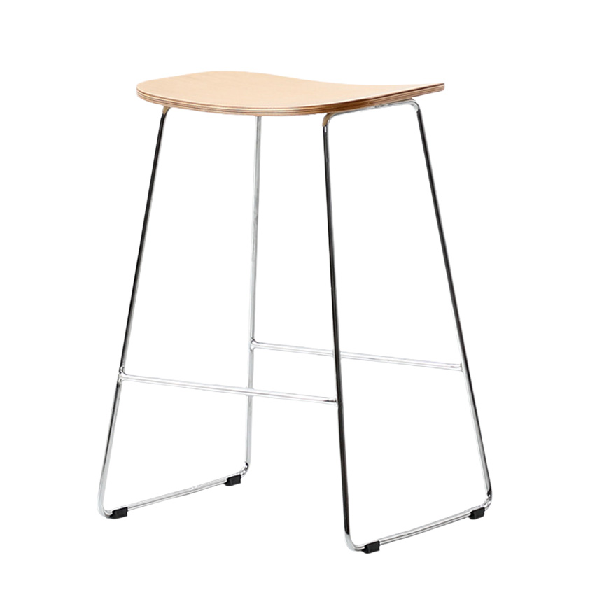 라인 미니멀 원목 화장대 쇼파 스툴 Line Minimal Stool - 상세 이미지 2
