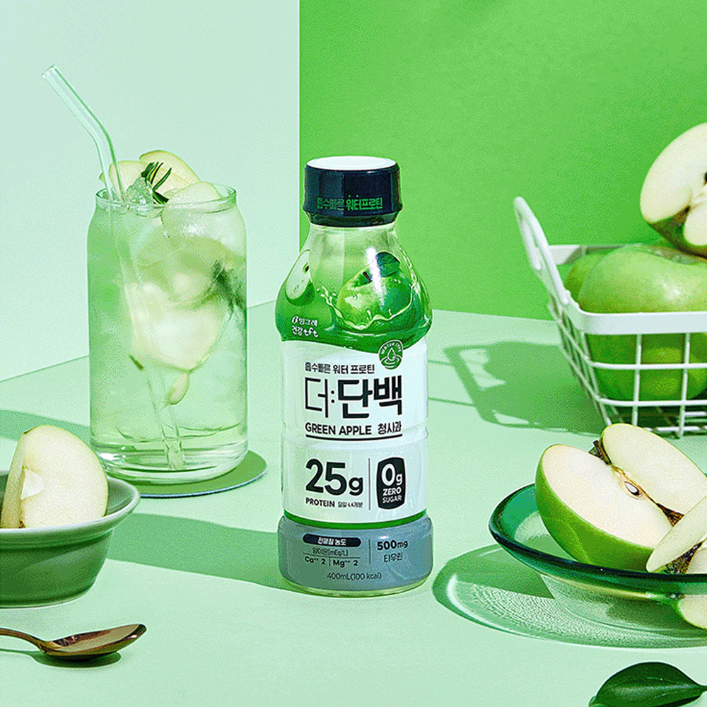 빙그레 더단백 워터프로틴 2종 400ml 10펫 /백자몽 청사과 - 상세 이미지 4