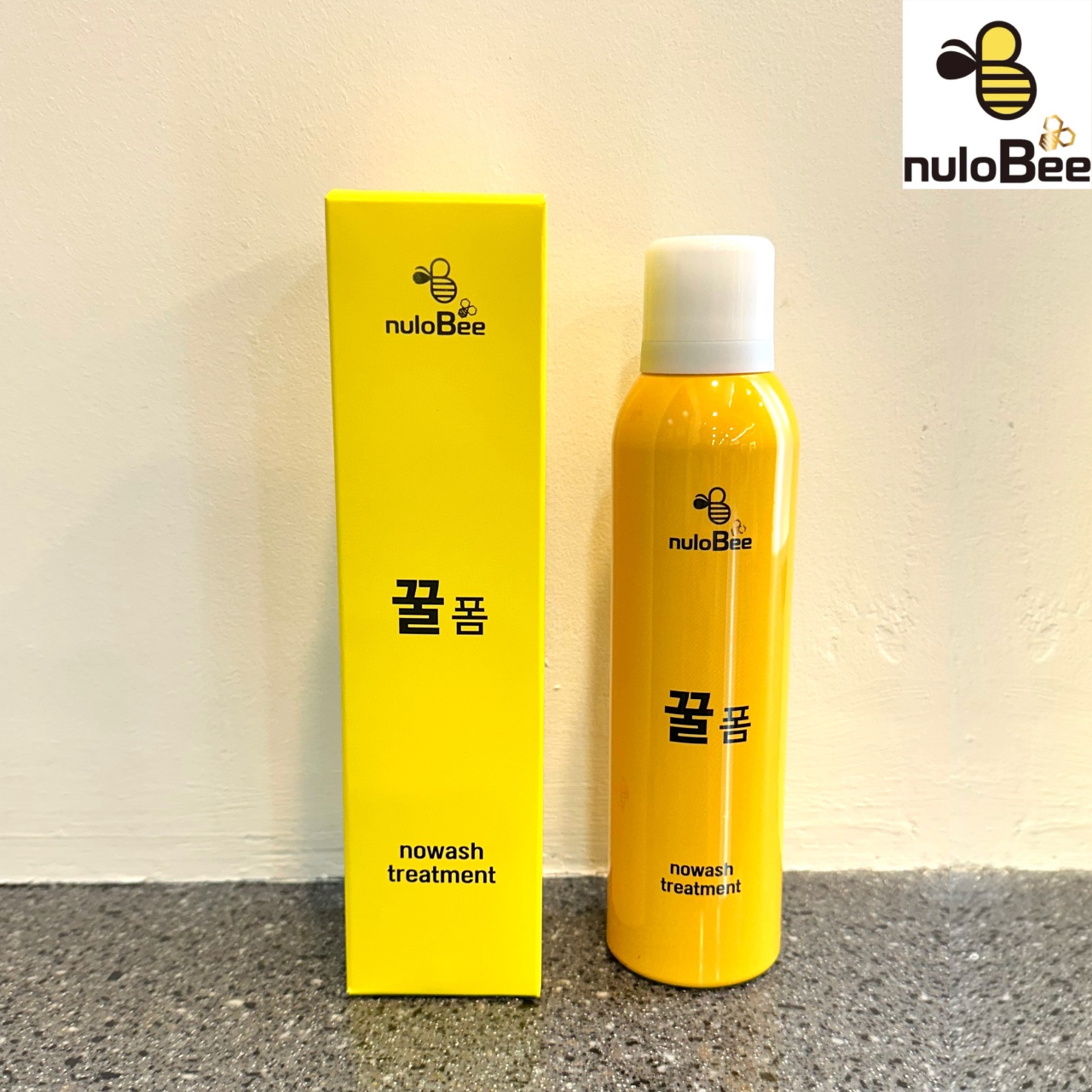 누로비 꿀폼 /노워시 폼트리트먼트/손상머리 헤어팩/폼트리트먼트(부티알)