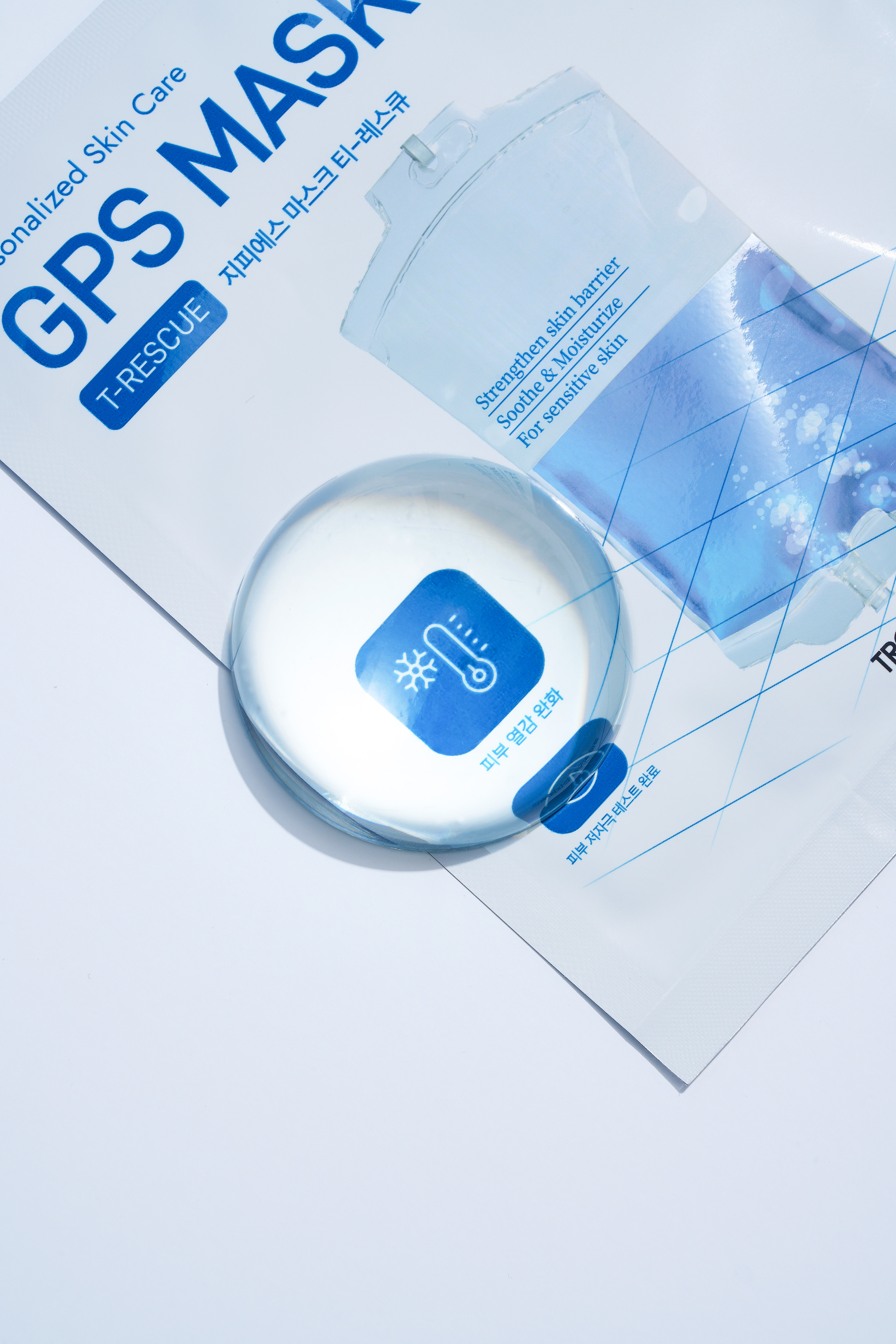 트로이아르케 GPS 티-레스큐 블루 열감피부 열노화 쿨링 진정 마스크팩 - 상세 이미지 3