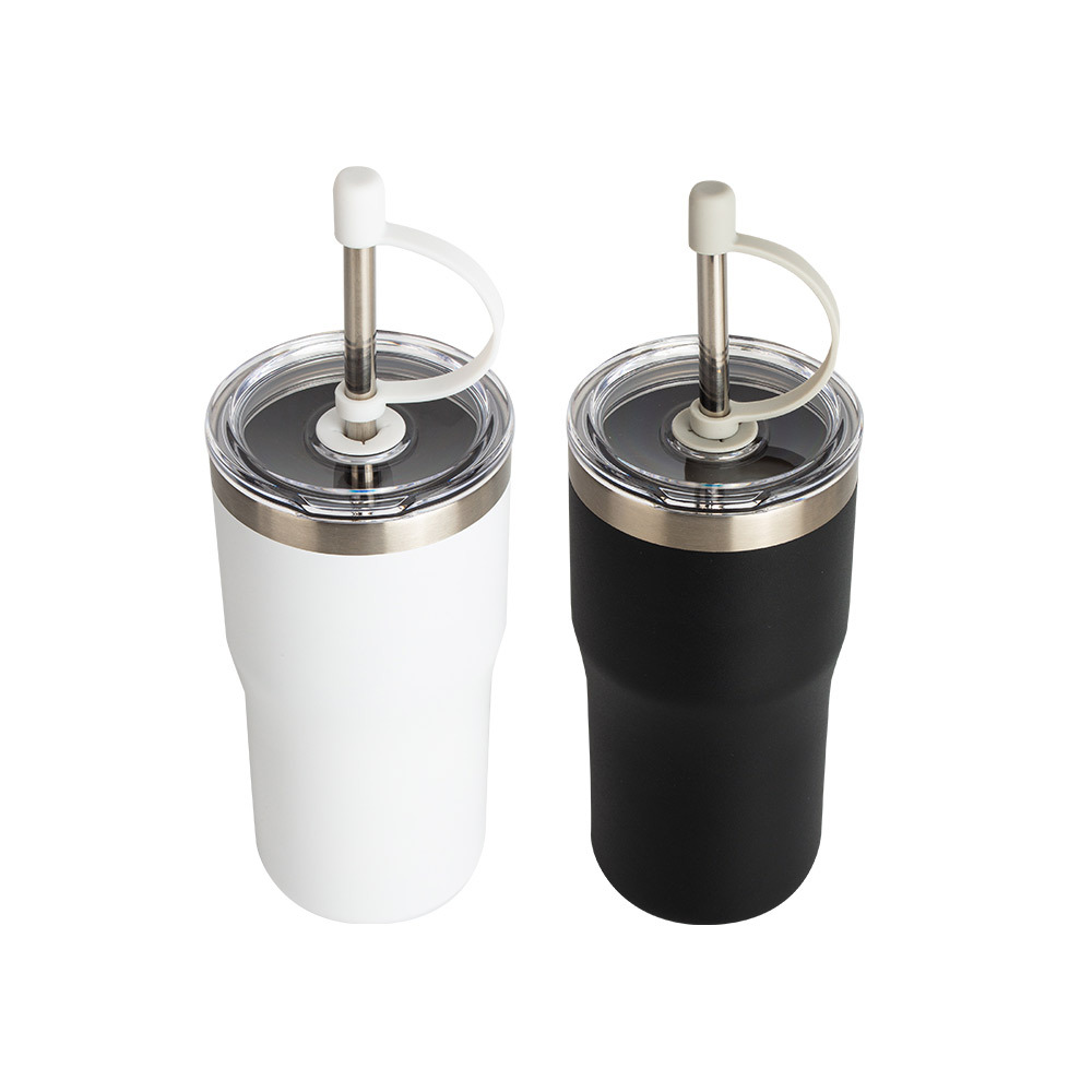 보온 보냉 스테인리스 빨대 미니 차량용 휴대용 여행용 텀블러 500ml - 상세 이미지 2