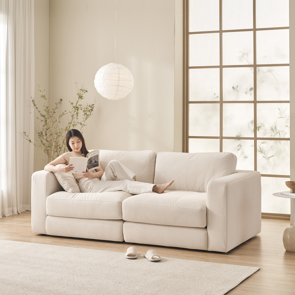 [2026 행사] 케이하우스홀드 무에나 3인 패브릭 소파 국내제작 모던디자인 모듈 구스