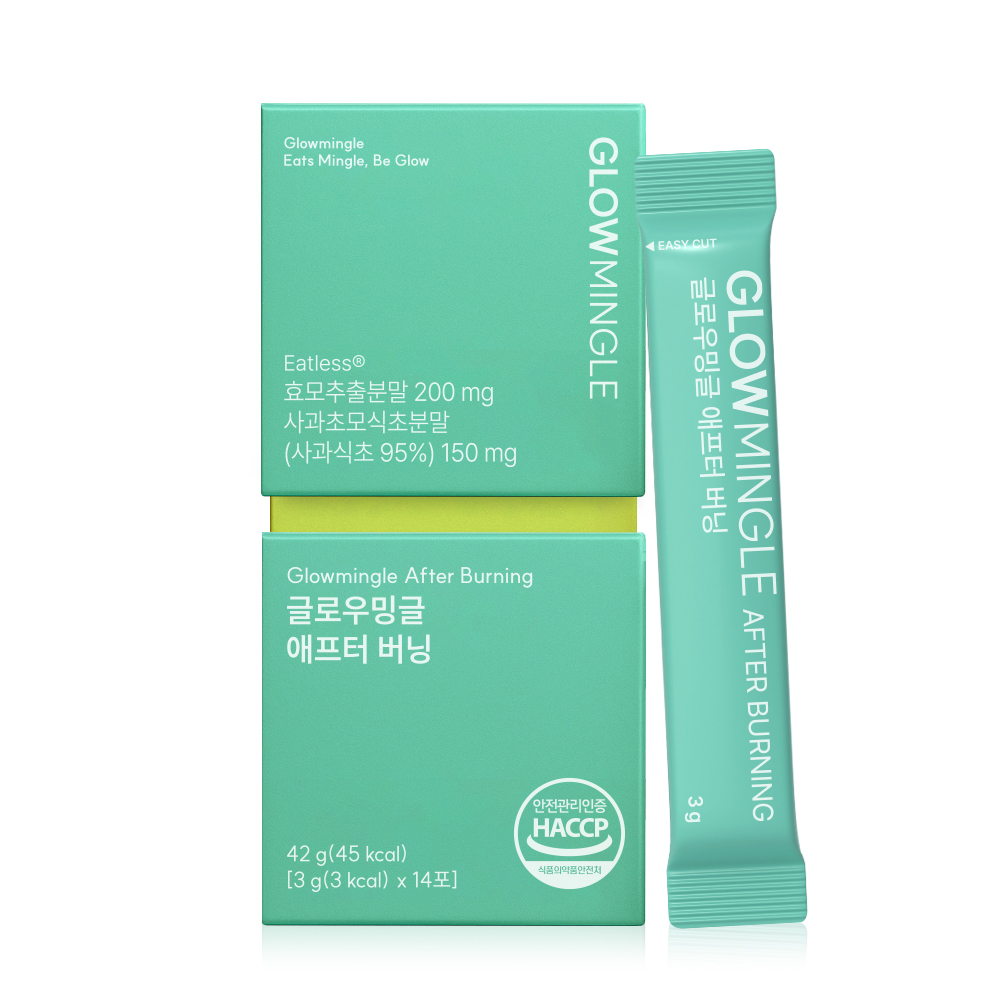 글로우밍글 애프터버닝 애플민트 분말 3g 14포 애사비 스틱 42g, 1개 - 메인 이미지