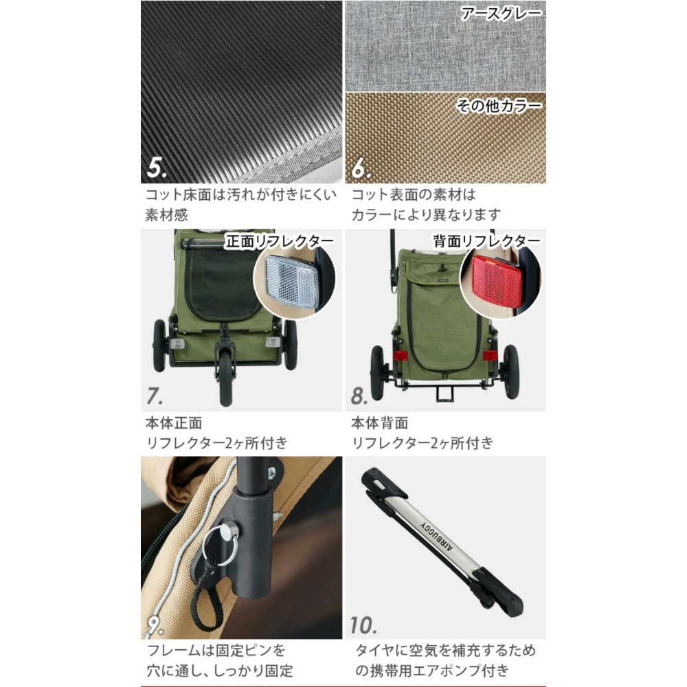 에어버기 큐브 트윙클 강아지 반려견 애견 카트 접이식 펫유모차 돔형 이미지 6
