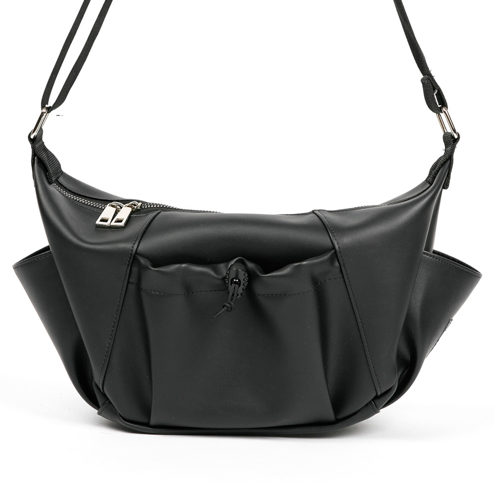 PEEPS supernova leather hobo bag(black) 크로와상백 크루아상 - 상세 이미지 2