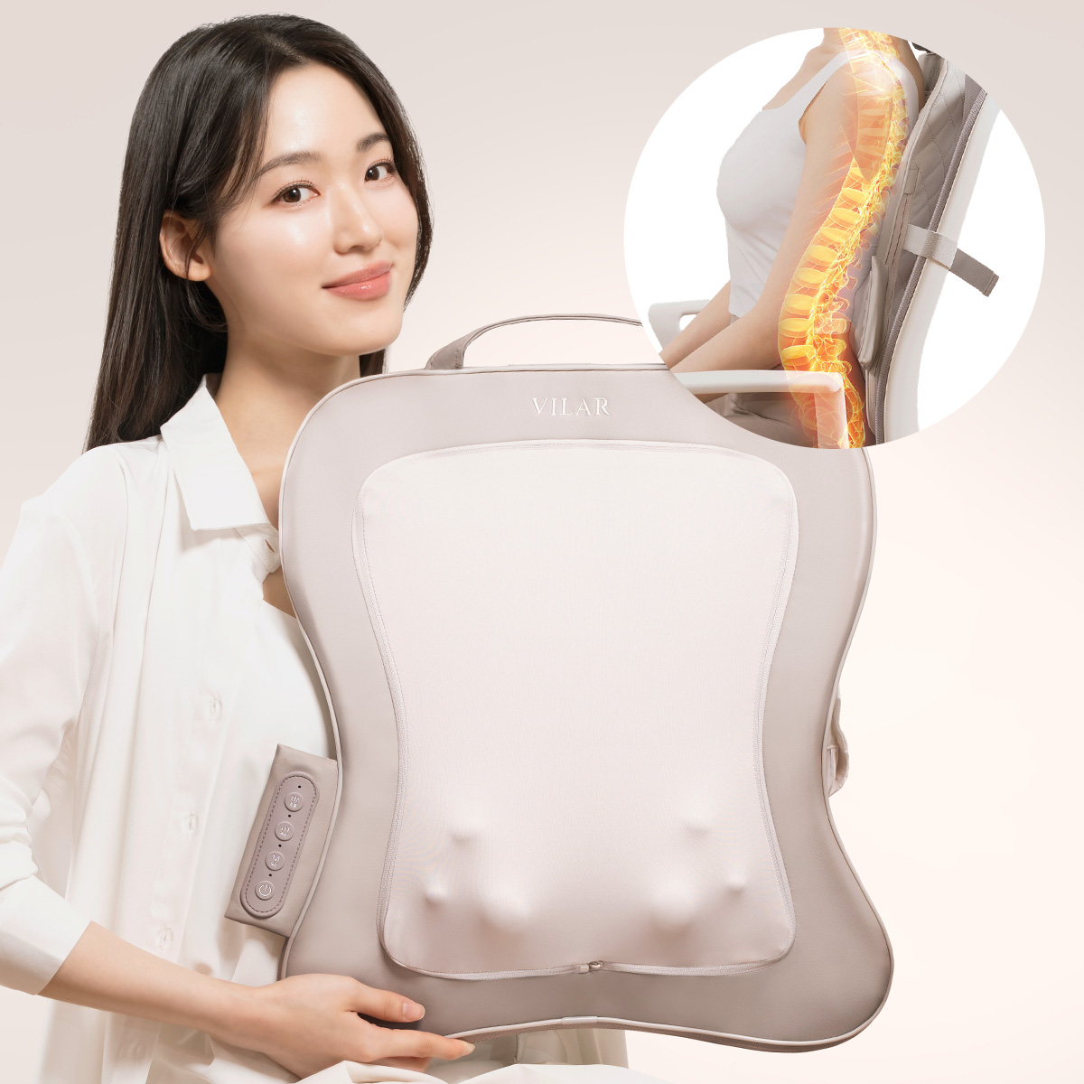 빌라르 프리미엄 허리 마사지기 허리안마기 등 마사지 기계 제품 이미지